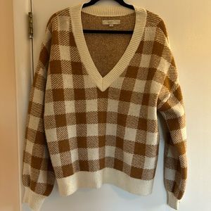 Loft Plaid Chunky Sweater
